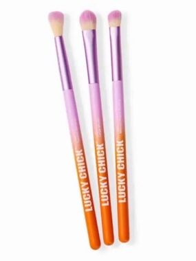 🖌️ Lucky Chick Eye Love You 3-Piece Eye Brush Set New in Bag Factory Sealed 🖌️